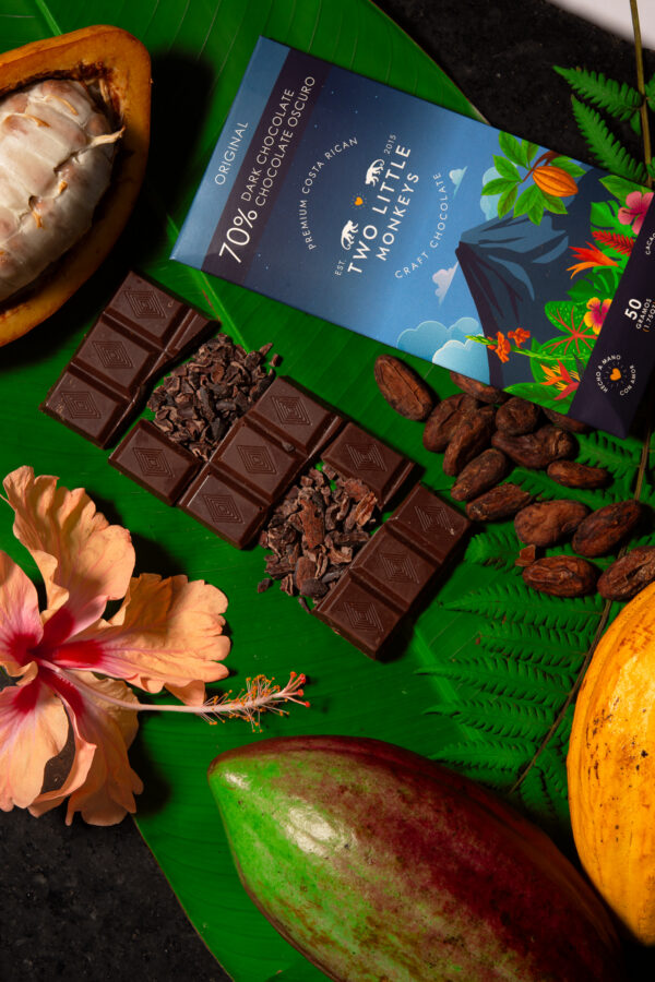Product Lifestyle - TLM Products-39 Artisan chocolate lifestyle photography on cacao leaves and pods