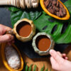 Product Lifestyle - TLM Products-53 Artisan chocolate lifestyle photography on cacao leaves and pods