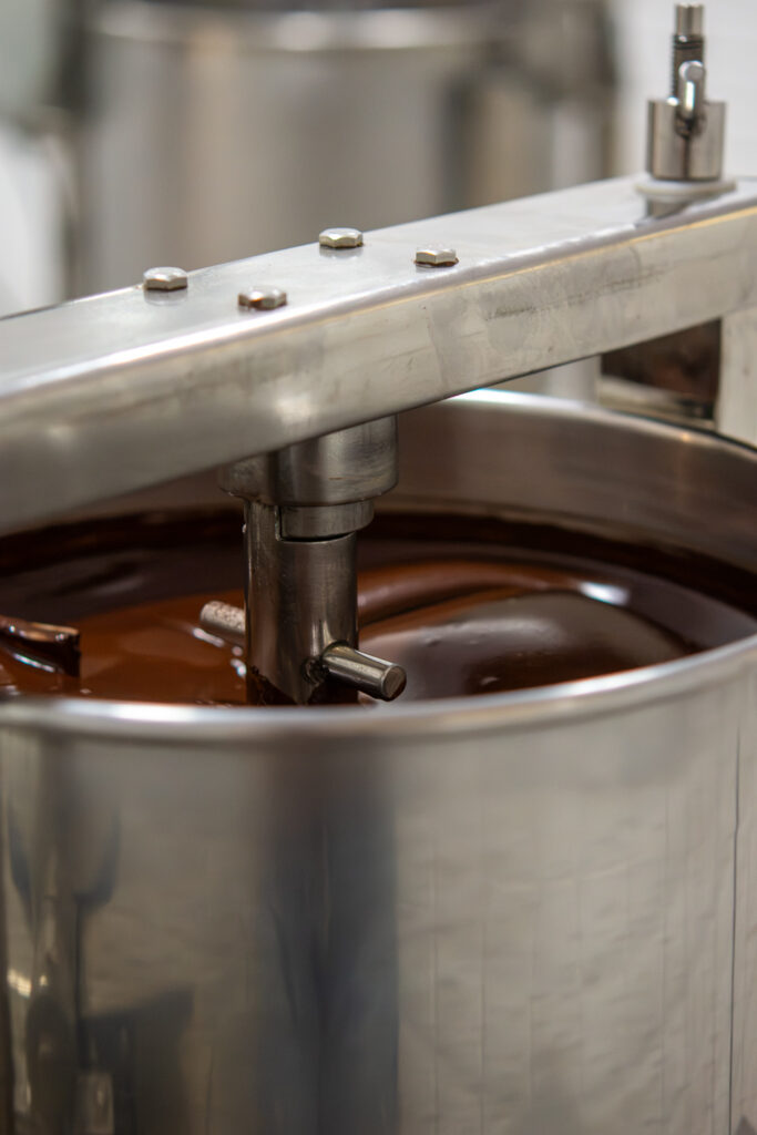 Chocolate vat in the factory